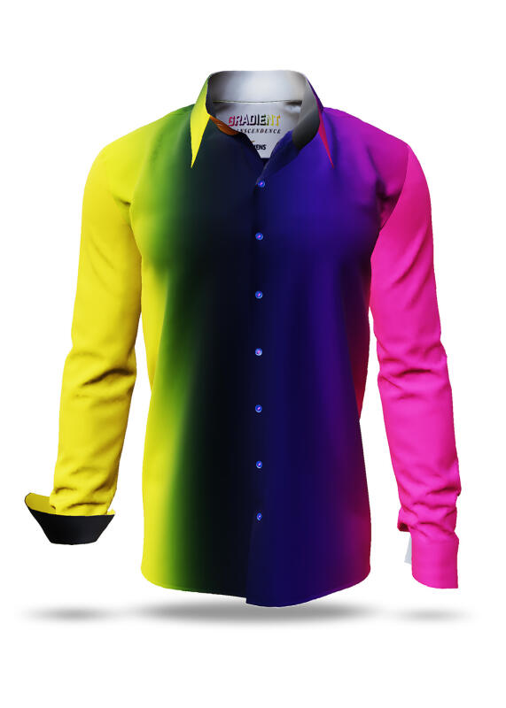 Entdecke bunte Hemden Herren GRADIENT TRANSCENDENCE - 100 % Baumwolle