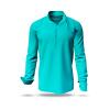 Entdecke bunte Hemden Herren GRADIENT AQUA - 100 % BW