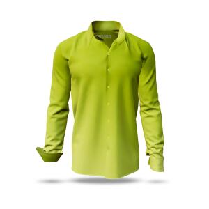 Entdecke bunte Hemden Herren GRADIENT LIME - 100 % BW