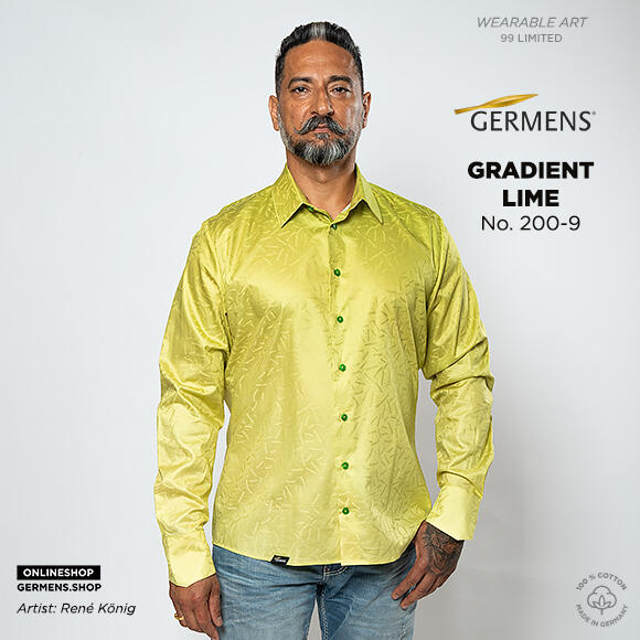 GRADIENT LIME - Gelbgrünes Hemd - GERMENS
