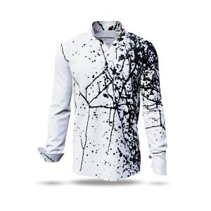 SCHWARMABWEICHLER WEISS - Black and white long sleeve...