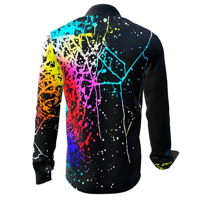 SCHWARMABWEICHLER ULTRA - Black colorful long sleeve shirt - GERMENS artfashion - Special long sleeve shirt in small limitation - Made in Germany
