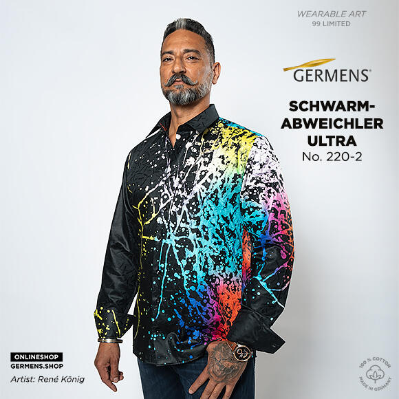 SCHWARMABWEICHLER ULTRA - Black colorful long sleeve shirt - GERMENS