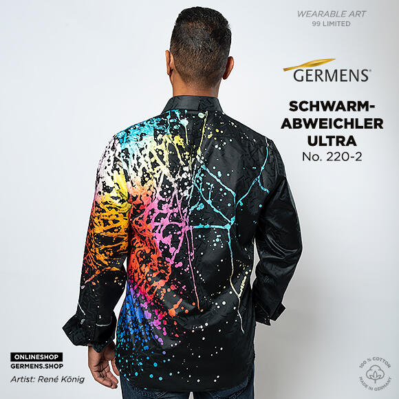 SCHWARMABWEICHLER ULTRA - Black colorful long sleeve shirt - GERMENS
