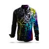 SCHWARMABWEICHLER ULTRA - Black colorful long sleeve shirt - GERMENS artfashion - Unusual long sleeve shirt in 10 sizes - Made in Germany