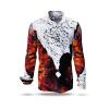 FIRE & ICE - Colorful long sleeve shirt - GERMENS artfashion - Unusual long sleeve shirt in 10 sizes - Made in Germany