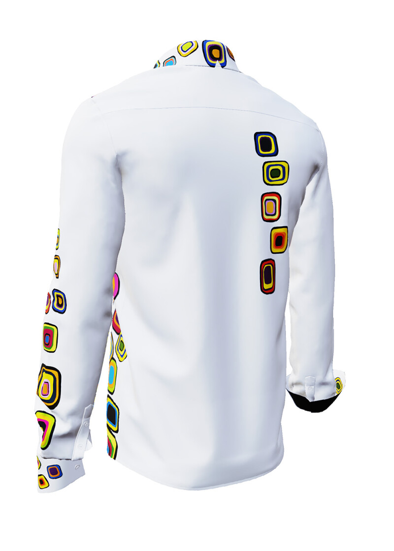 SUMMER RAIN - White colorful long sleeve shirt - GERMENS