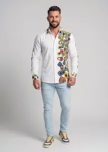 Entdecke bunte Hemden Herren SUMMER RAIN - 100 % Baumwolle