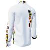 SUMMER RAIN - White colorful long sleeve shirt - GERMENS artfashion - Unique long sleeve shirt designed by artists - Made in Germany