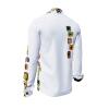 SUMMER RAIN - White colorful long sleeve shirt - GERMENS