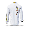 SUMMER RAIN - White colorful long sleeve shirt - GERMENS artfashion - Special long sleeve shirt in small limitation - Made in Germany