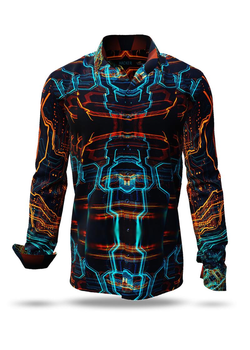 HACKER - Computer long sleeve shirt - GERMENS artfashion - Unusual long sleeve shirt in 10 sizes - Made in Germany