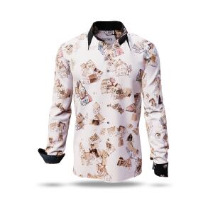 Discover Button Up Shirt HOUSES - 100 % cotton