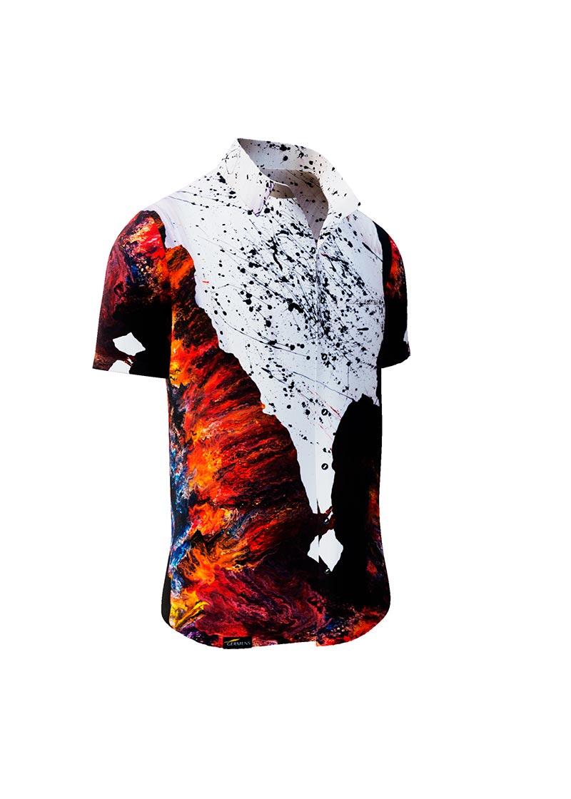 FIRE & ICE - Multicolor short sleeve shirt - GERMENS
