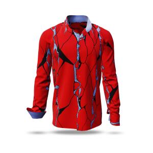 RED FELS - Red long sleeve shirt - GERMENS artfashion -...