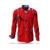 RED FELS - Red long sleeve shirt - GERMENS artfashion - Unusual long sleeve shirt in 10 sizes - Made in Germany