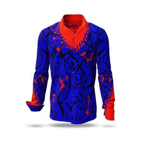 ZINKEN - Blue red casual shirt - GERMENS artfashion -...