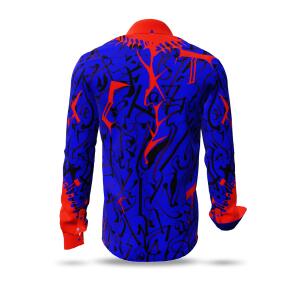 ZINKEN - Blue red casual shirt - GERMENS artfashion -...