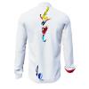 FUNKY - White shirt with artist graphic - GERMENS artfashion - Special long sleeve shirt in small limitation - Made in Germany
