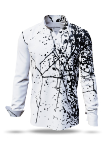 Entdecke bunte Hemden Herren SCHWARMABWEICHLER WEISS - 100 % Baumwolle