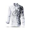 SCHWARMABWEICHLER WEISS - Black and white long sleeve shirt - GERMENS artfashion - Unusual long sleeve shirt in 10 sizes - Made in Germany