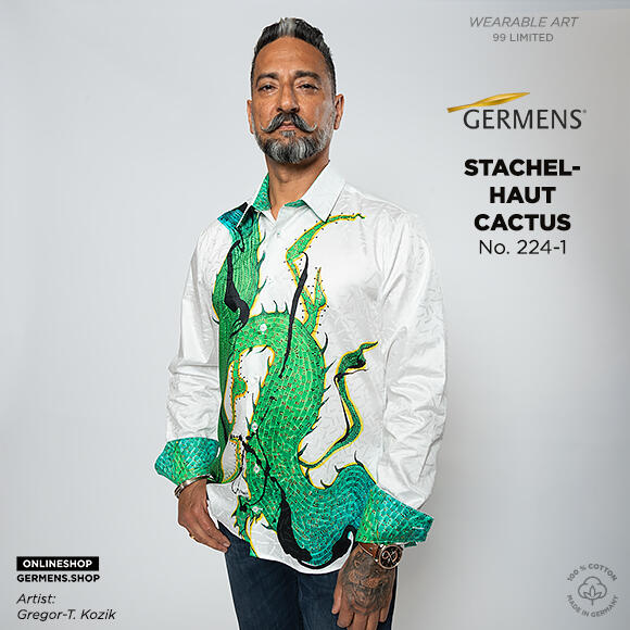 STACHELHAUT CACTUS - Weiß grünes Hemd - GERMENS