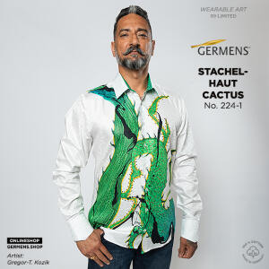 STACHELHAUT CACTUS - Weiß grünes Hemd -...