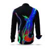 STACHELHAUT NEON - Black-red-blue shirt - GERMENS artfashion - Special long sleeve shirt in small limitation - Made in Germany