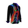 STACHELHAUT NEON - Black-red-blue shirt - GERMENS artfashion - Unique long sleeve shirt designed by artists - Made in Germany