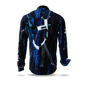 NIGHT NOMAD - Black blue white shirt - GERMENS artfashion...