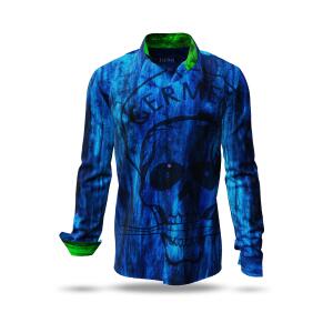 BLUEMAN - Blue shirt with skull - GERMENS artfashion -...