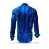 BLUEMAN - Blue shirt with skull - GERMENS artfashion - Special long sleeve shirt in small limitation - Made in Germany