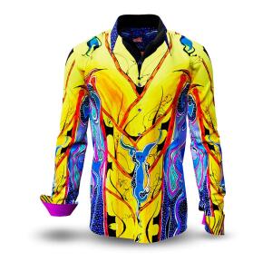 ENKI - Colorful shirt in yellow pink and blue - GERMENS...
