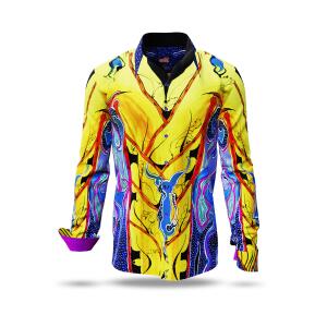 ENKI - Colorful shirt in yellow pink and blue - GERMENS...