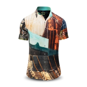 Sommerhemd Herren NEW YORK FACTORY - 100 % Baumwolle - 10 Größen von XS - 6XL - außergewöhnliches Design - feinste Verarbeitung - Stoffe Made in Germany - limitiert und exklusiv