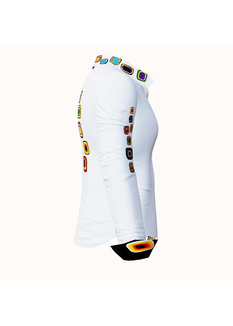 SUMMER RAIN - White colorful blouse - GERMENS