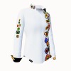 Dressy Blouses For Women SUMMER RAIN - GERMENS artfashion - 100 % Cotton - Size S