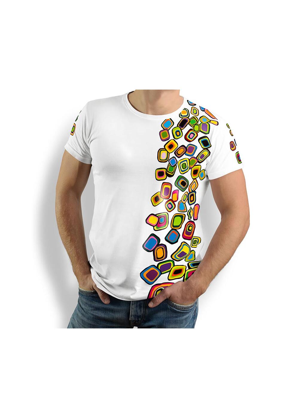 SUMMER RAIN - Wei buntes Tshirt - GERMENS artfashion -...