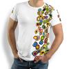 SUMMER RAIN - White colorful Tshirt - GERMENS artfashion - 100 % cotton - extravagant - Made in Germany