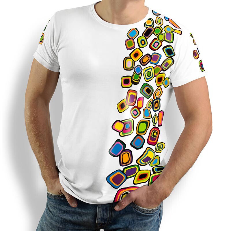 Unique T-shirts for men - SUMMER RAIN - 100% cotton - GERMENS artfashion - Sizes S to 5XL