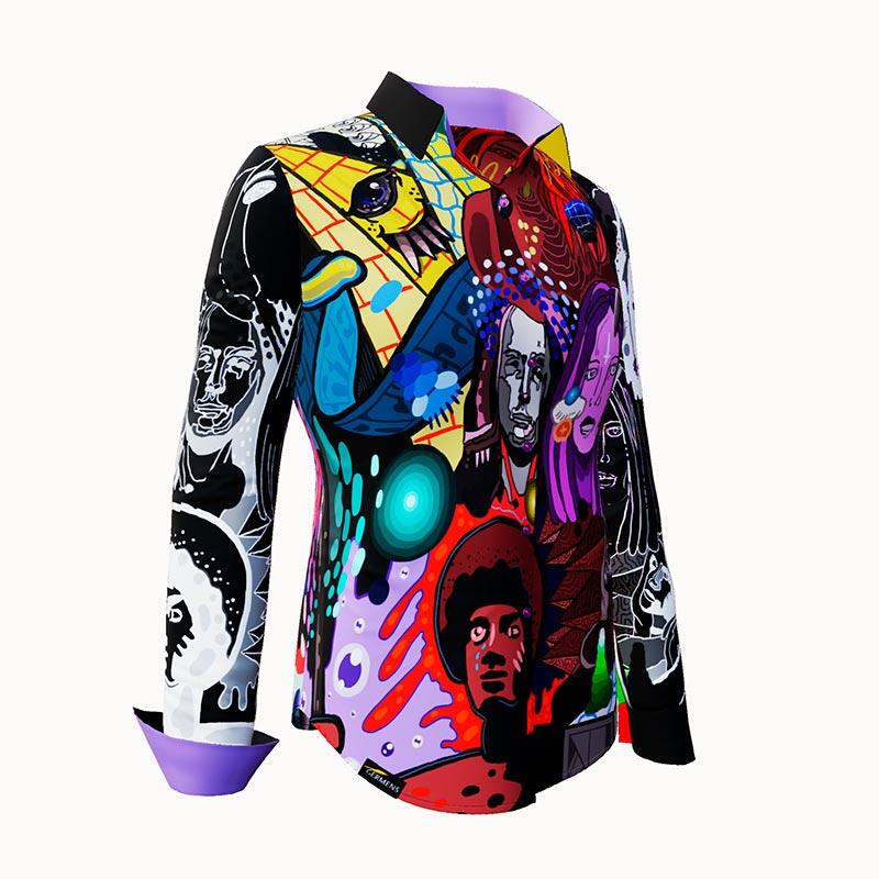 CONTRA BANNED - Cool colorful blouse - GERMENS artfashion - 100 % cotton - very good fit - artist design - 99 pieces limited - 6 sizes from XS - XXL - Made in Germany