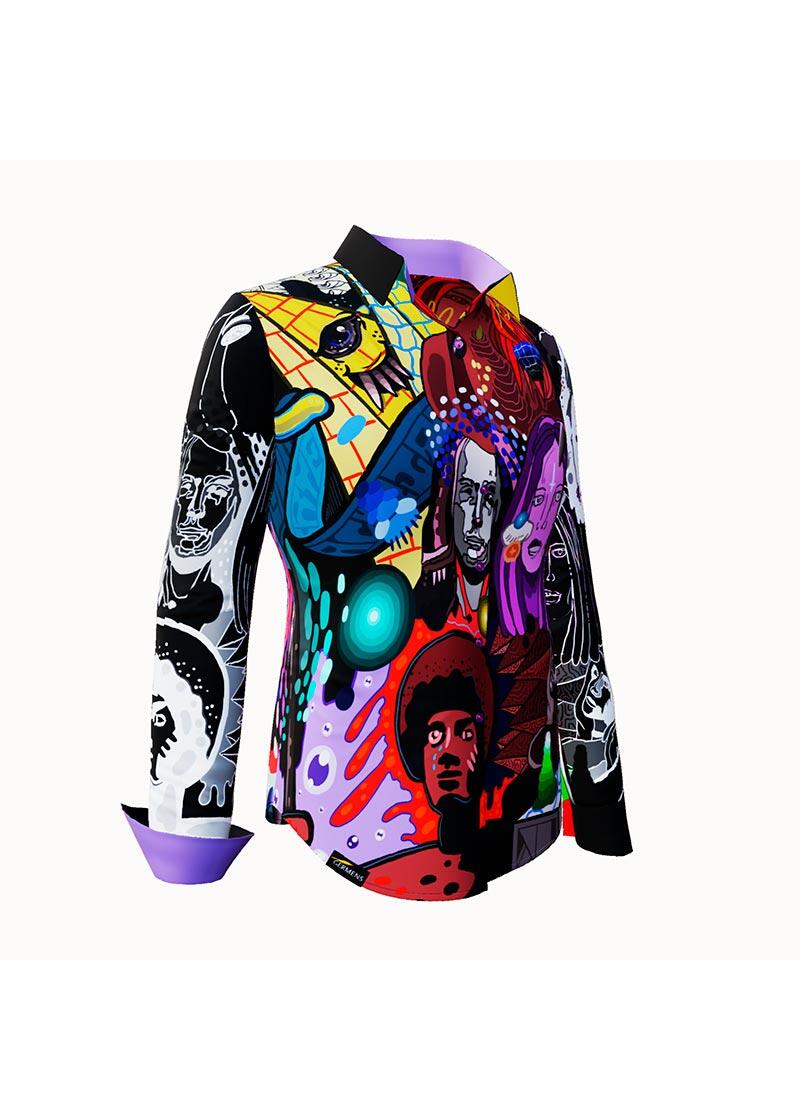CONTRA BANNED - Cool colorful blouse - GERMENS artfashion - 100 % cotton - very good fit - artist design - 99 pieces limited - 6 sizes from XS - XXL - Made in Germany