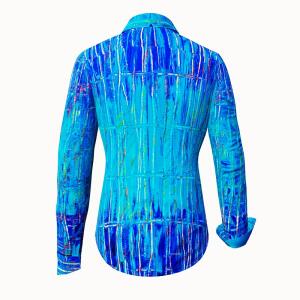 BLUENET - Blaue Baumwollbluse - GERMENS artfashion - 100...