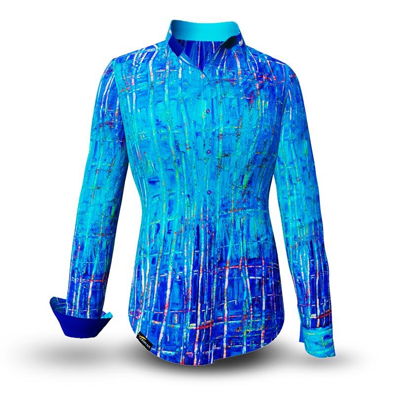 Unique blouse for women - BLUENET - 100% cotton - GERMENS artfashion - Sizes XS to 3XL