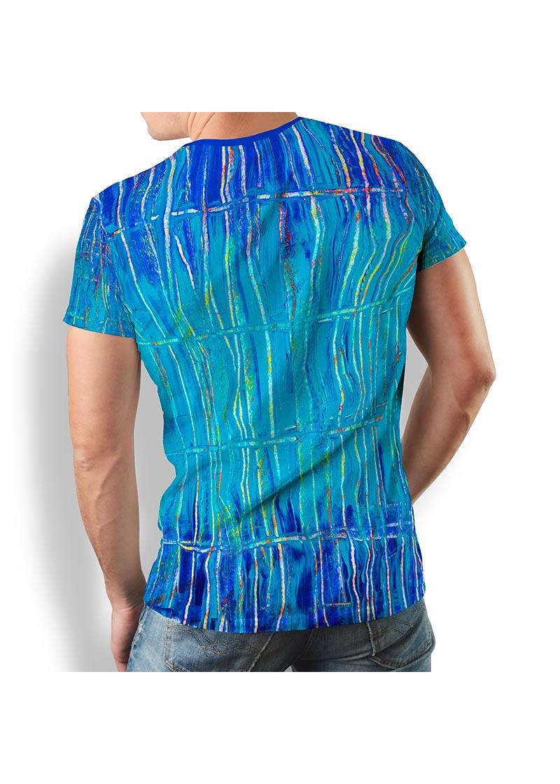 BLUENET - Blue cotton t-shirt - 100 % Baumwolle - GERMENS artfashion - 8 Gren S-5XL