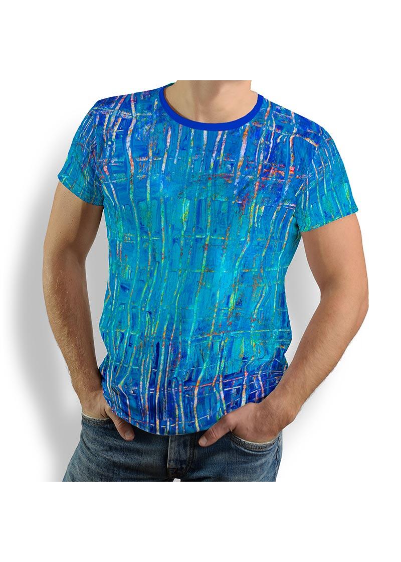 BLUENET - Blue cotton t-shirt - 100 % Baumwolle - GERMENS artfashion - 8 Größen S-5XL