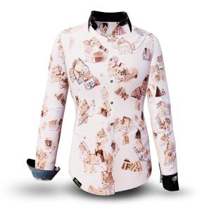 HOUSES - Beige braune Bluse - GERMENS artfashion - 100 %...