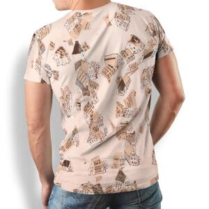 HOUSES - Beige brown t-shirt - GERMENS - 100% cotton -...