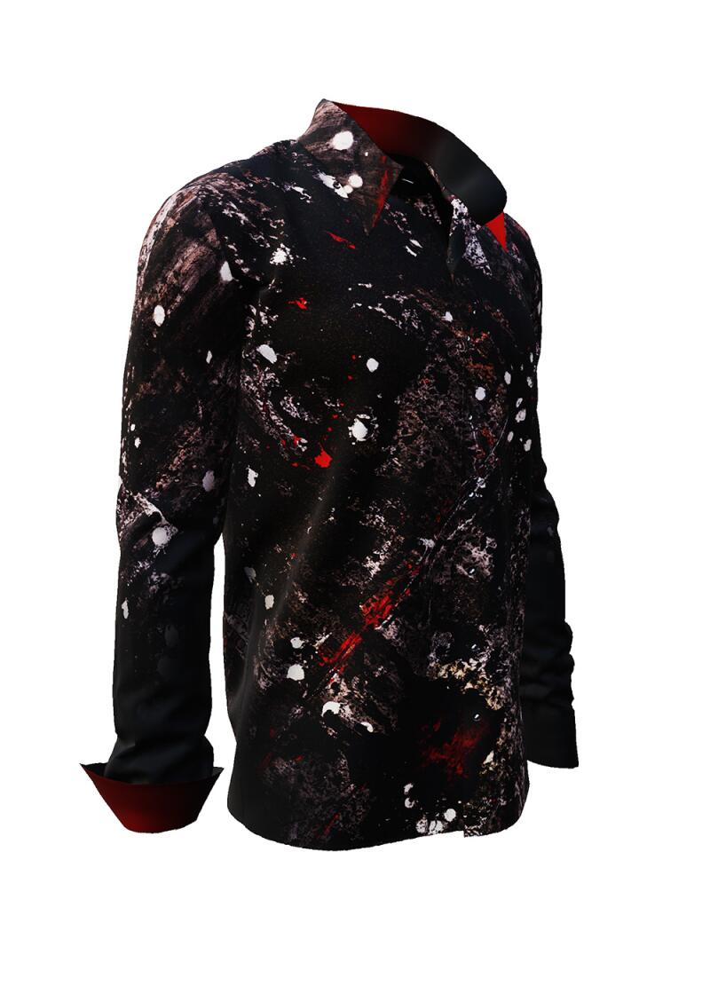 NACHTFUNKELN - Dunkles Langarmhemd - GERMENS artfashion - Auergewhnliches Herrenhemd - 100 % Baumwolle - Made in Germany