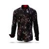 NACHTFUNKELN - Dark long sleeve shirt - GERMENS artfashion - Exceptional mens shirt - 100 % cotton - Made in Germany